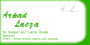 arpad lacza business card